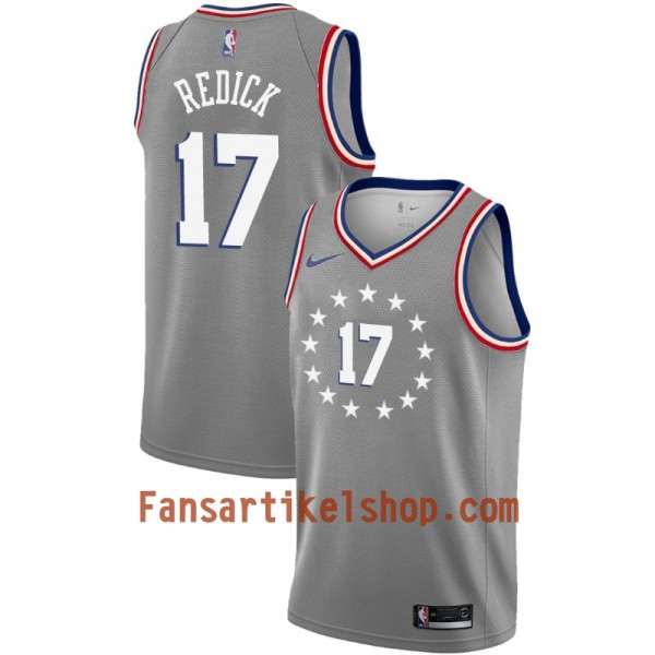Philadelphia 76ers Trikot J.J. Redick 17 2018-19 Nike City Edition Grau Swingman - Herren